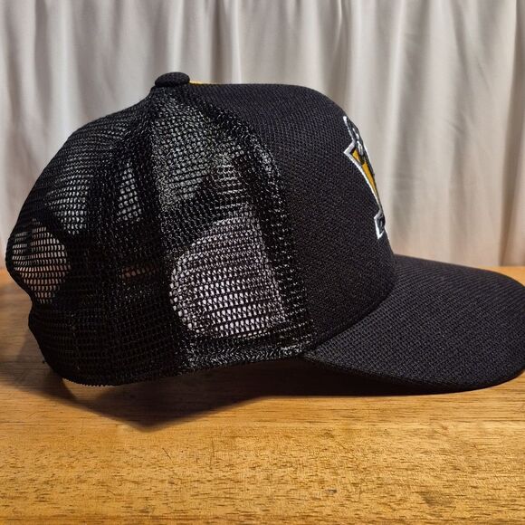 Adidas Pittsburgh Penguins Trucker Snapback Hat - New - Picture 5 of 9